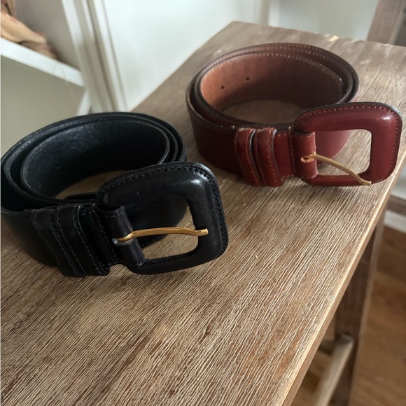 Zara Wide Belt Bundle Lot Black cognac 85Medium